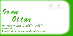 iren ollar business card